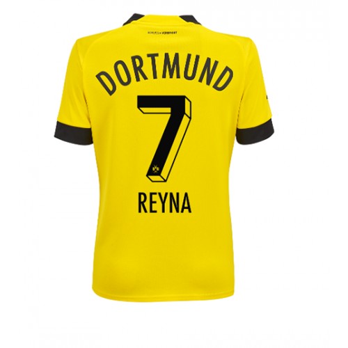 Fotbalové Dres Borussia Dortmund Giovanni Reyna #7 Dámské Domácí 2022-23 Krátký Rukáv
